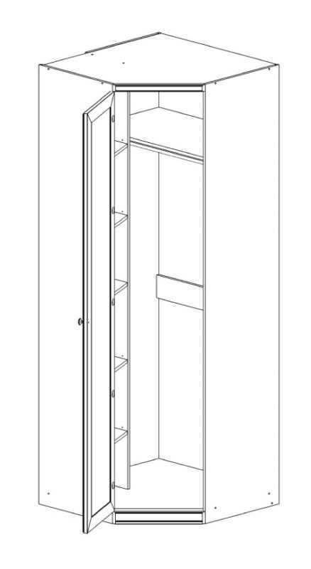 771/з	: Шкаф угловой с зеркальным фасадом		 - 13 495 руб